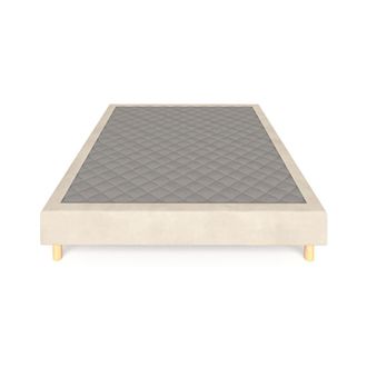 Colch&oacute;n Morfeo Base tapizada antideslizante beige 135x200 resistente y transpirable