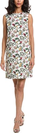 Oscar De La Renta Oscar De La Renta Mini Rose Poplin Shift Dress