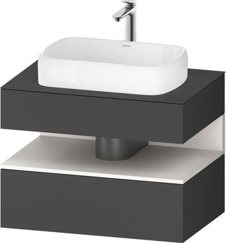Duravit Duravit - Qatego Consola Mueble Bajo Lavabo, 1 Extra&iacute;ble, 1 Caj&oacute;n
