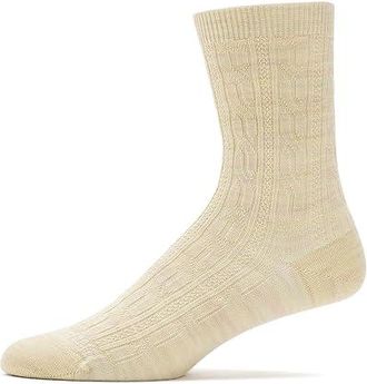 Smartwool Everyday Cable Crew Socks Womens Knee High Socks Shoes Moonbeam : LG (Womens Shoe 10-12.5), Nylon/Wool