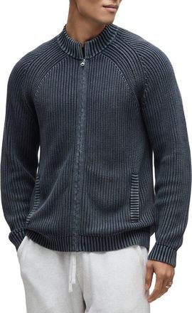 Barefoot Dreams Sunbleach Zip Up Cardigan in Indigo at Nordstrom, Size Xx-Large