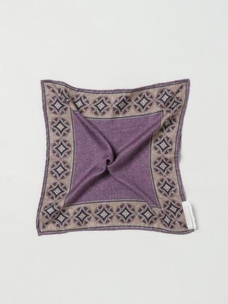 Brunello Cucinelli MenS Purple Patterned Pocket Square, Brand Size OS (US Size OS)