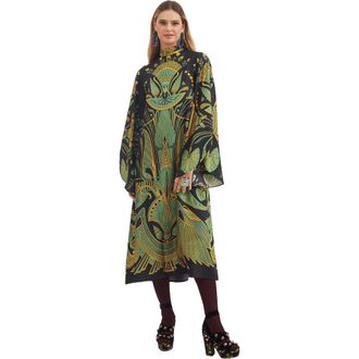 La DoubleJ Magnifico Midi Dress The Nile Plac&eacute;e Black at Nordstrom, Size Small It