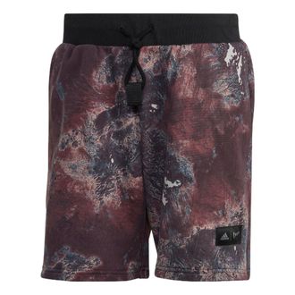 adidas Mens adidas x Parley Crossover Loose Paint Splash Effect Printing Sports Shorts Khaki Brown HK4513