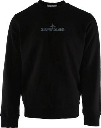Stone Island Sweater - Heren - Sweatshirts - Zwart - S - Katoen - Hoodies & sweatvesten