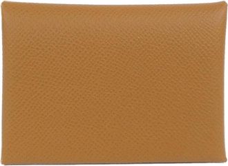Herm&egrave;s Brown Epsom Leather Coin Purse/Coin Case (Pre-Owned)