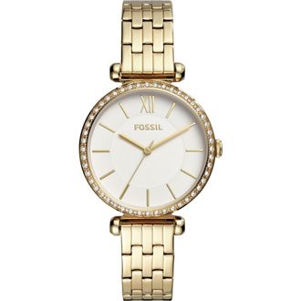 Fossil Tillie Three Hand Quartz CZ Bezel Bracelet Watch, 36mm in Gold at Nordstrom Rack