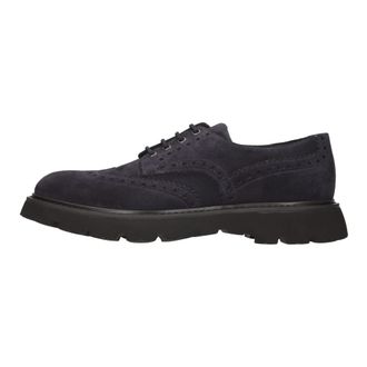 Doucal's Visone Veterschoenen - Heren - Veterschoenen - Blauw - 41 EU - Leer - Schoenen