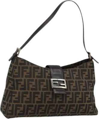 Fendi Pre-owned Zucca Canvas Shoulder Bag - - Pre-owned - Donna - Marrone - ONE SIZE
