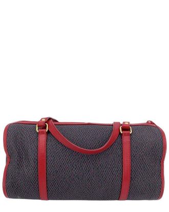 Saint Laurent Grey Cotton Handbag (Authentic Pre-Loved)