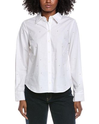 CeCe by Cynthia Steffe Embellished Button Shirt