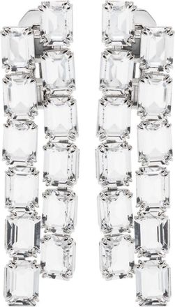 Swarovski Millenia clip-on drop earrings - women - Rhodium - OS - Silver