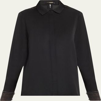 Kobi Halperin Havana Chain-Trim Silk Blouse