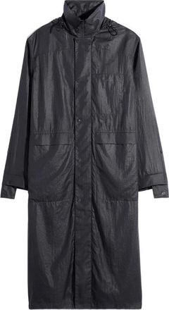 Christophe Lemaire Hooded Regenjas in Lichtgewicht Nylon - Dames - Regenjassen - Zwart - L - Nylon - Jassen