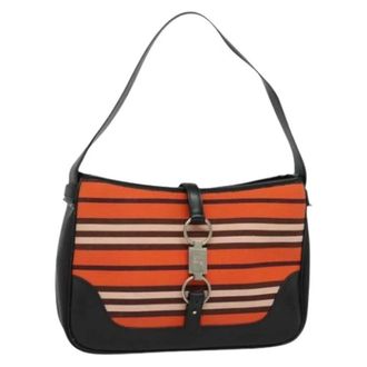 Burberry Pre-owned Shoulder Bags, female, Multicolor, Size: ONE SIZE Pre-owned Canvas Shoulder Bag