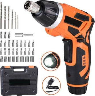 Trade Shop Trade Shop - Electrical Cacciavite Avancer Batteria Trapano Con 38 Punte Y Torcia Led