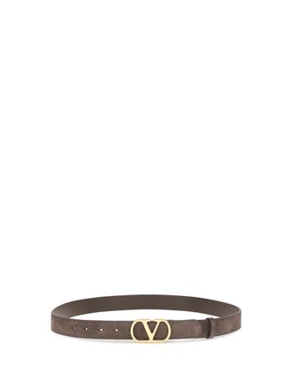 Valentino Garavani Mens Vlogo Signature Belt Testa Di Moro Calf Leather Bos Taurus E Braces