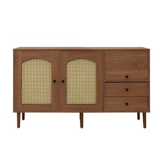 Urban Meuble Aparador vintage con puertas de rat&aacute;n 2 puertas 2 cajones