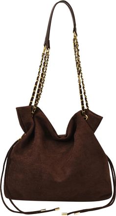 Generic Kexpery Womens Frosted PU Drawstring and Chain Large Capacity Handbag for Travel Shopping Daily