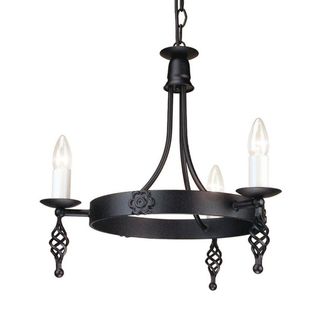 Netlighting Belfry Chandelier 3 Light Black Finish E14