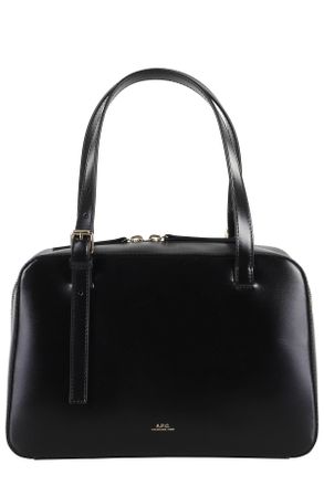 A.P.C. Black Sac Virginie Box Polyurethane Shoulder Bag