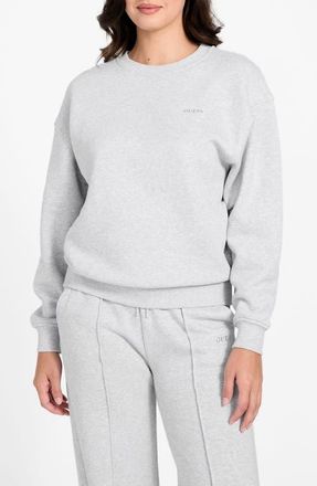 Guess Nat Organic Cotton Blend Fleece Sweatshirt in Heather Grey at Nordstrom, Size X-Small