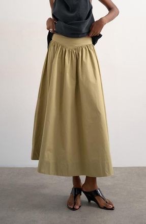 Topshop Saloon Maxi Skirt in Green at Nordstrom, Size 12 Us