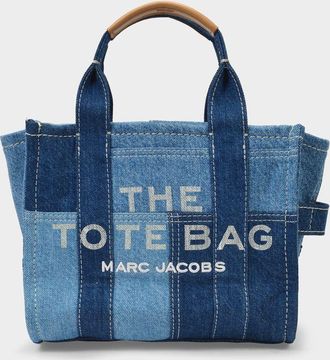 Marc Jacobs Kleine Traveler draagtas in blauw denim canvas
