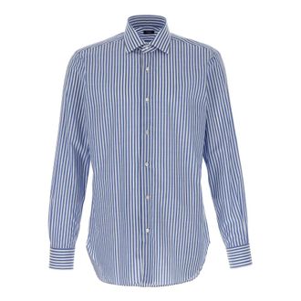 Barba Casual Shirts, male, Blue, Size: 2XL Striped Shirt