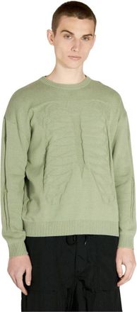 Fa Skeleton Sweater - Heren - Ronde hals truien - Groen - S - Katoen - Truien & Vesten