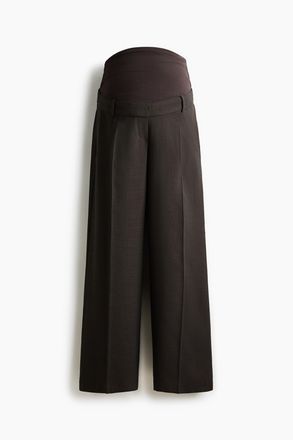 H&M MAMA Weite elegante Hose - Dunkelbraun