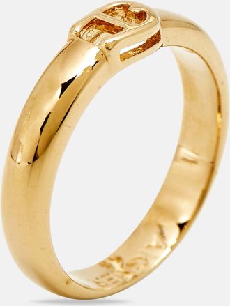 Aigner Logo Gold Tone Ring