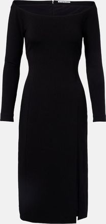 Acne Studios Vestido midi con hombros descubiertos