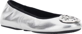 Tory Burch Womens Ballet Flats Metallic Leather Ovine Ballerina Shoes