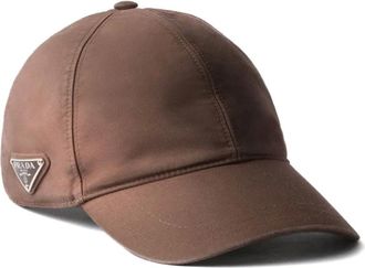 Prada Cappello da baseball in cotone - Marrone