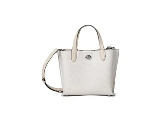 Coach Willow Tote 24 Tote Handbags White Chalk, Canvas/Leather