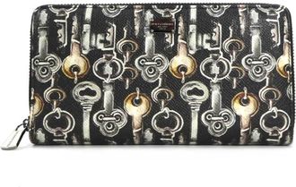 Dolce & Gabbana Black Leather Long Wallet (Bi-Fold) (Pre-Owned)