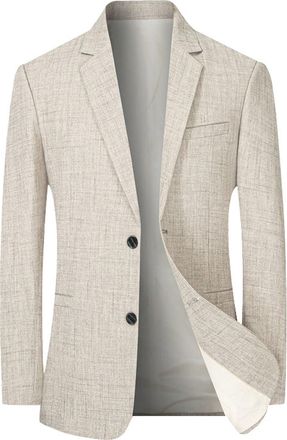 Generic Mens Lightweight Jacket Elegant Jacket Sporty Leisure 2-Button Blazer Coat Regular Fit Mens Jacket Sporty Slim Fit Blazer Men Modern Leisure Jacket Bu