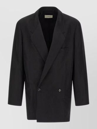 Christophe Lemaire tailored double breasted blazer chest pocket