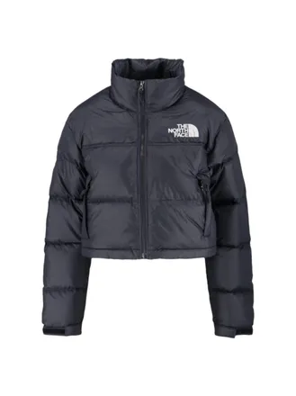 The North Face Short Down Jacket With Detachable Hood And Embroidered Logos