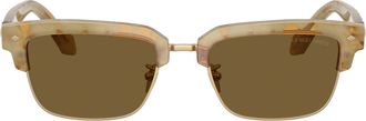 Giorgio Armani 0ar8243 Translucent Beige Acetate Sunglasses with Tortoiseshell Accents
