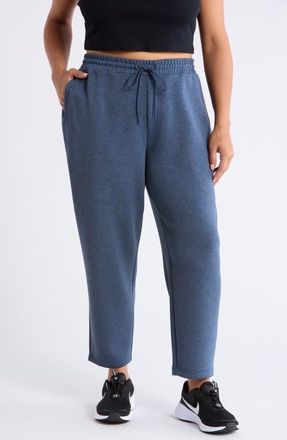 Zella Soft Luxe Tapered Ankle Pants in Navy Armada Heather at Nordstrom, Size 1X