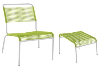 Schubiger M&ouml;bel Spaghetti-Lounger + Hocker S&auml;ntis