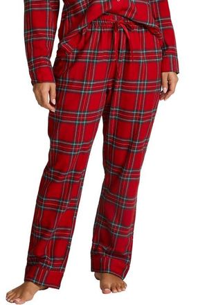 Hunkem&ouml;ller Flannel Pyjama Pants in Savvy Red at Nordstrom, Size X-Large