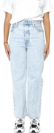 Levi's Ribcage Straight Ankle Jeans - Dames - Regular Fit Jeans - Blauw - W30 L29 - Katoen - Jeans