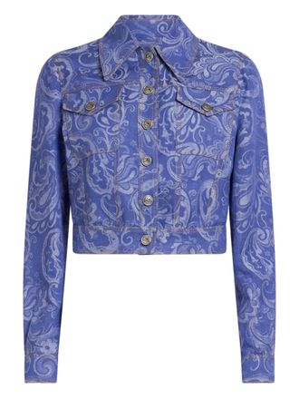 Etro Giacca denim paisley jacquard - Blu