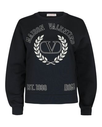 Valentino Embroidered Logo Crewneck Sweatshirt