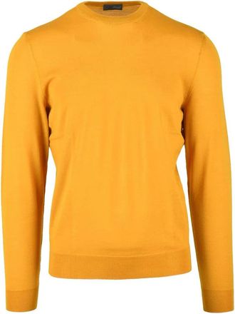 Drumohr Crew Neck Sweater Merino Wool - Yellow