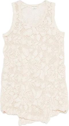 Comme Des Gar&ccedil;ons Round-neck Knitwear, female, Beige, Size: S Round-neck Knit Top