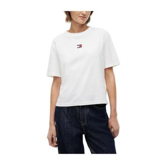 Tommy Hilfiger T-Shirts, female, White, Size: XS Badge T-shirt